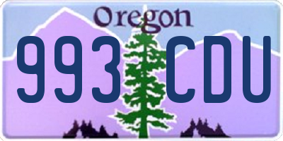 OR license plate 993CDU