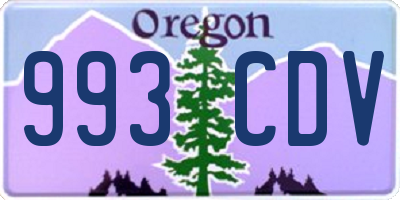 OR license plate 993CDV