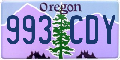 OR license plate 993CDY