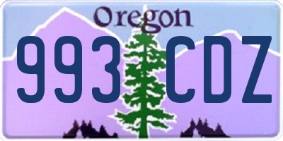 OR license plate 993CDZ