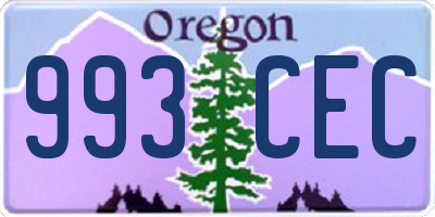 OR license plate 993CEC