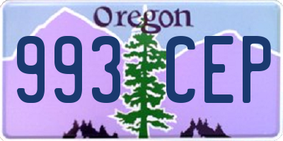 OR license plate 993CEP
