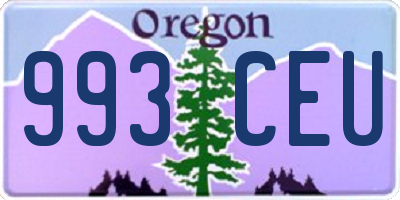 OR license plate 993CEU