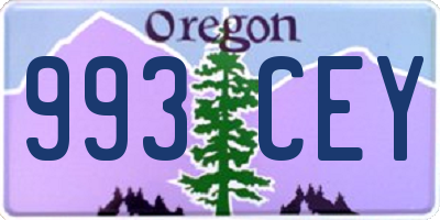 OR license plate 993CEY