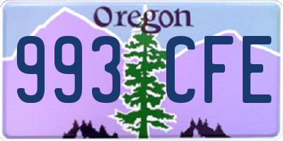 OR license plate 993CFE