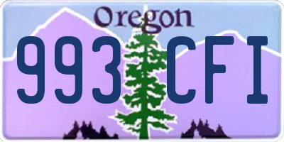 OR license plate 993CFI
