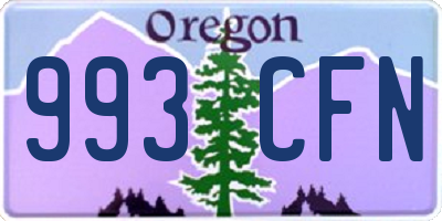 OR license plate 993CFN