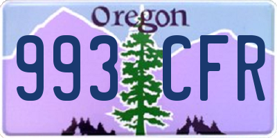 OR license plate 993CFR