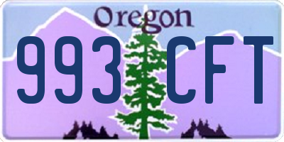OR license plate 993CFT