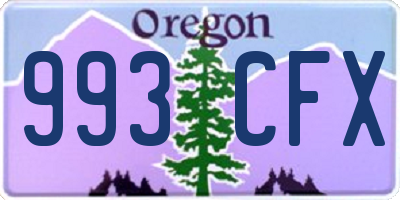 OR license plate 993CFX