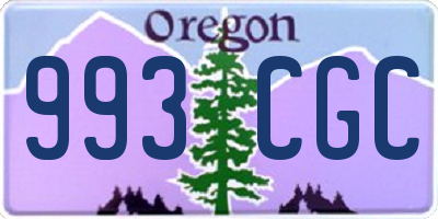 OR license plate 993CGC