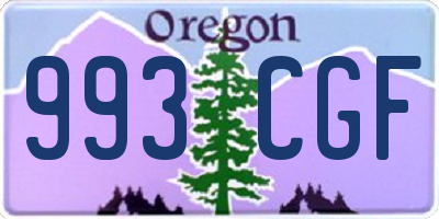 OR license plate 993CGF