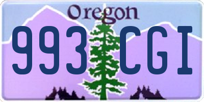 OR license plate 993CGI