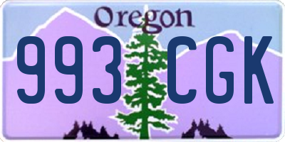 OR license plate 993CGK