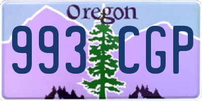 OR license plate 993CGP