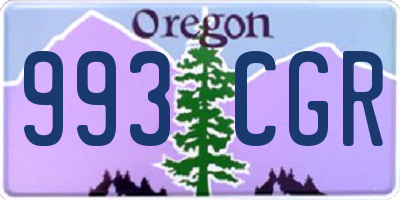 OR license plate 993CGR