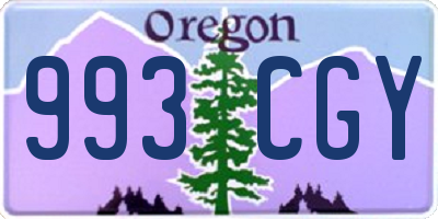 OR license plate 993CGY