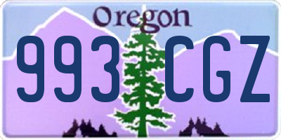 OR license plate 993CGZ