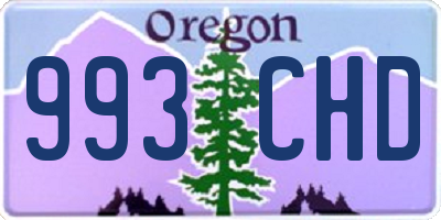 OR license plate 993CHD