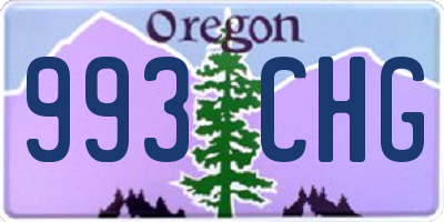 OR license plate 993CHG