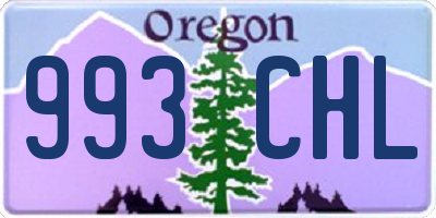 OR license plate 993CHL