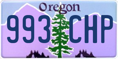 OR license plate 993CHP
