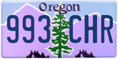 OR license plate 993CHR