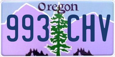 OR license plate 993CHV