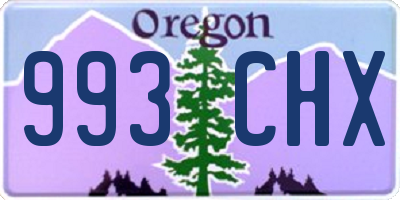 OR license plate 993CHX