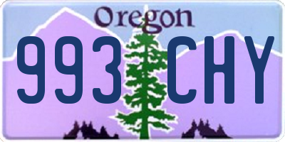 OR license plate 993CHY