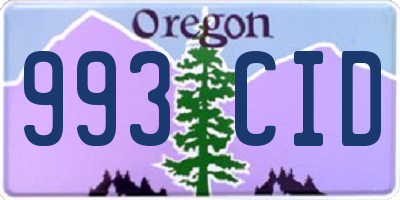 OR license plate 993CID