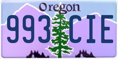 OR license plate 993CIE
