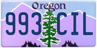 OR license plate 993CIL