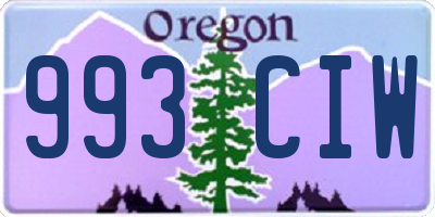 OR license plate 993CIW
