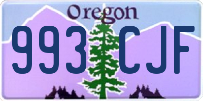 OR license plate 993CJF