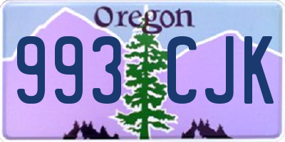 OR license plate 993CJK