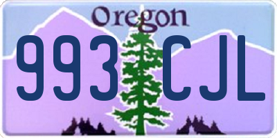 OR license plate 993CJL