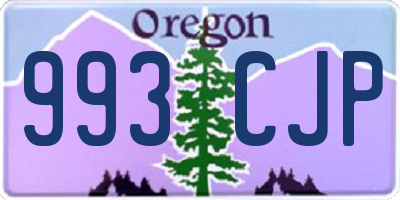 OR license plate 993CJP