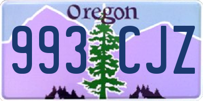 OR license plate 993CJZ