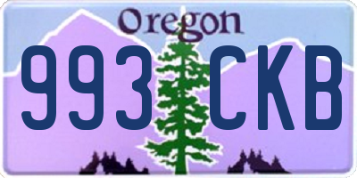 OR license plate 993CKB