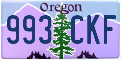 OR license plate 993CKF