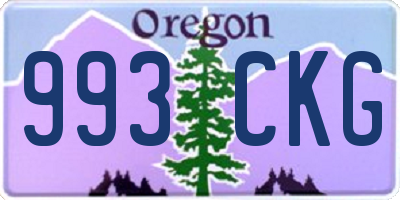 OR license plate 993CKG