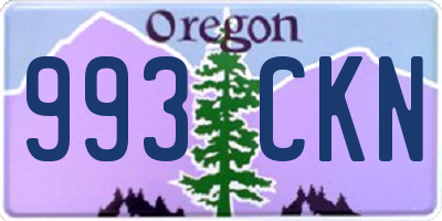 OR license plate 993CKN