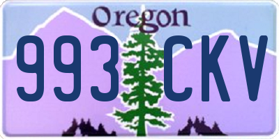 OR license plate 993CKV