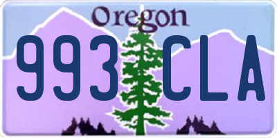 OR license plate 993CLA