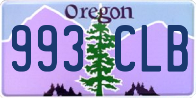 OR license plate 993CLB