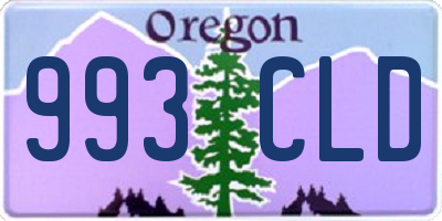 OR license plate 993CLD