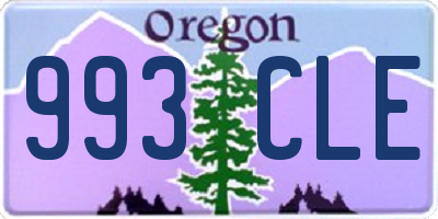 OR license plate 993CLE
