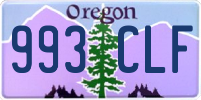 OR license plate 993CLF