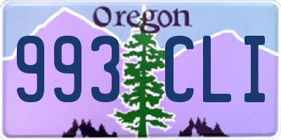 OR license plate 993CLI